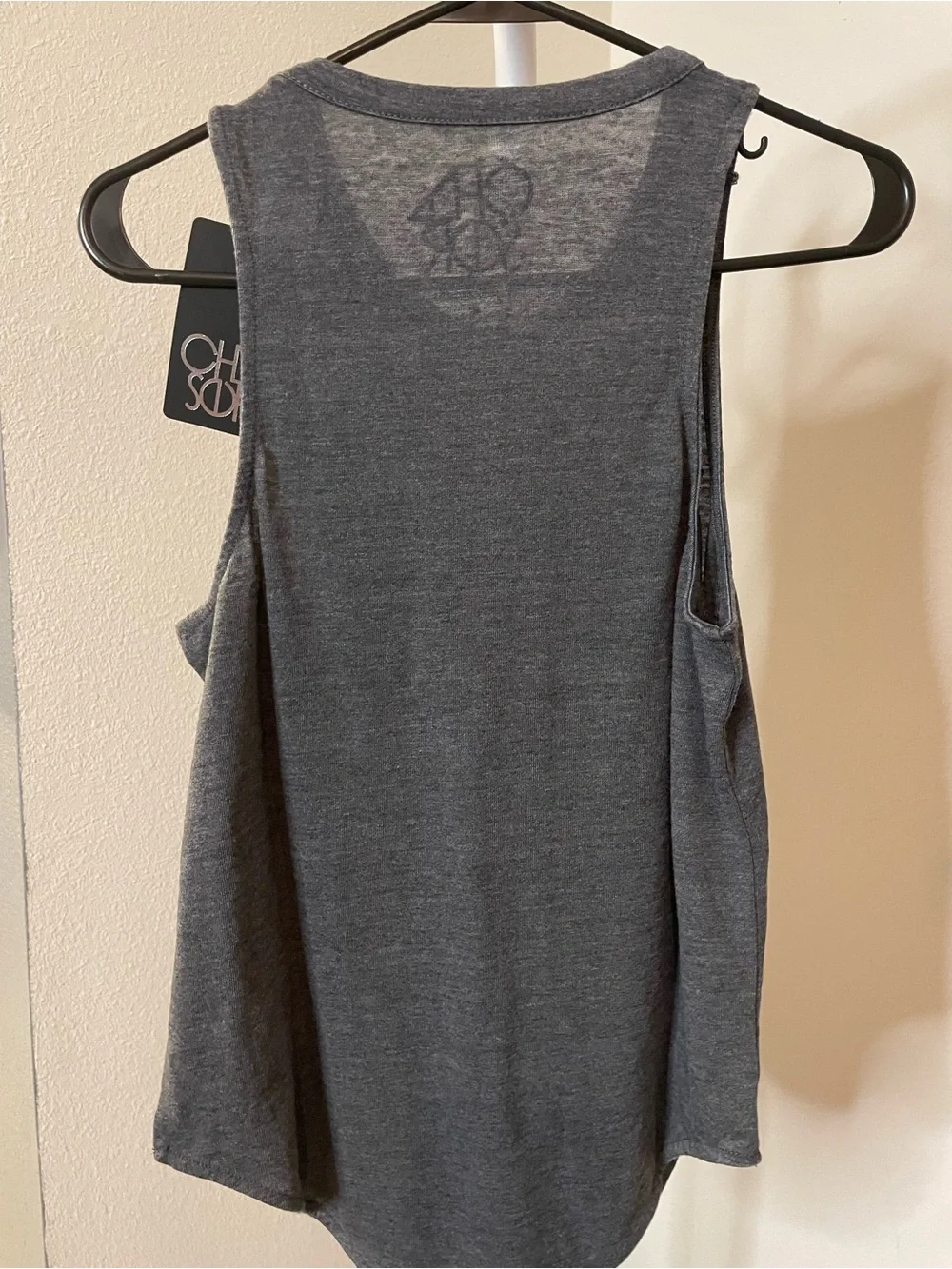 Chaser Charcoal Gray Tank with Yellow 'Taco Tiempo' Graphic - Picture 4 of 4